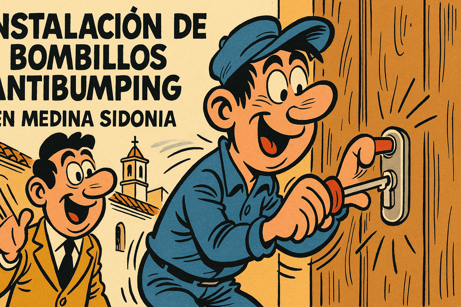 Instalación de bombillos antibumping en Medina Sidonia - Cerrajero Medina Sur en Medina Sidonia